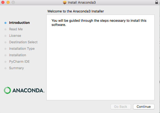 Anaconda Installation stage 1