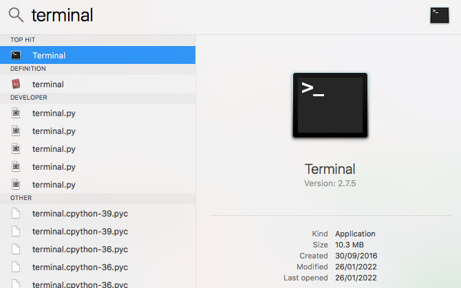 Mac Terminal Search