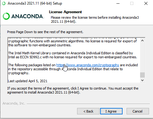 Anaconda license agreement