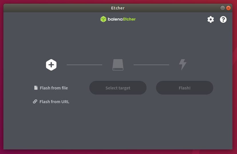 Balena Etcher interface